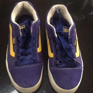 royal blue and yellow vans
